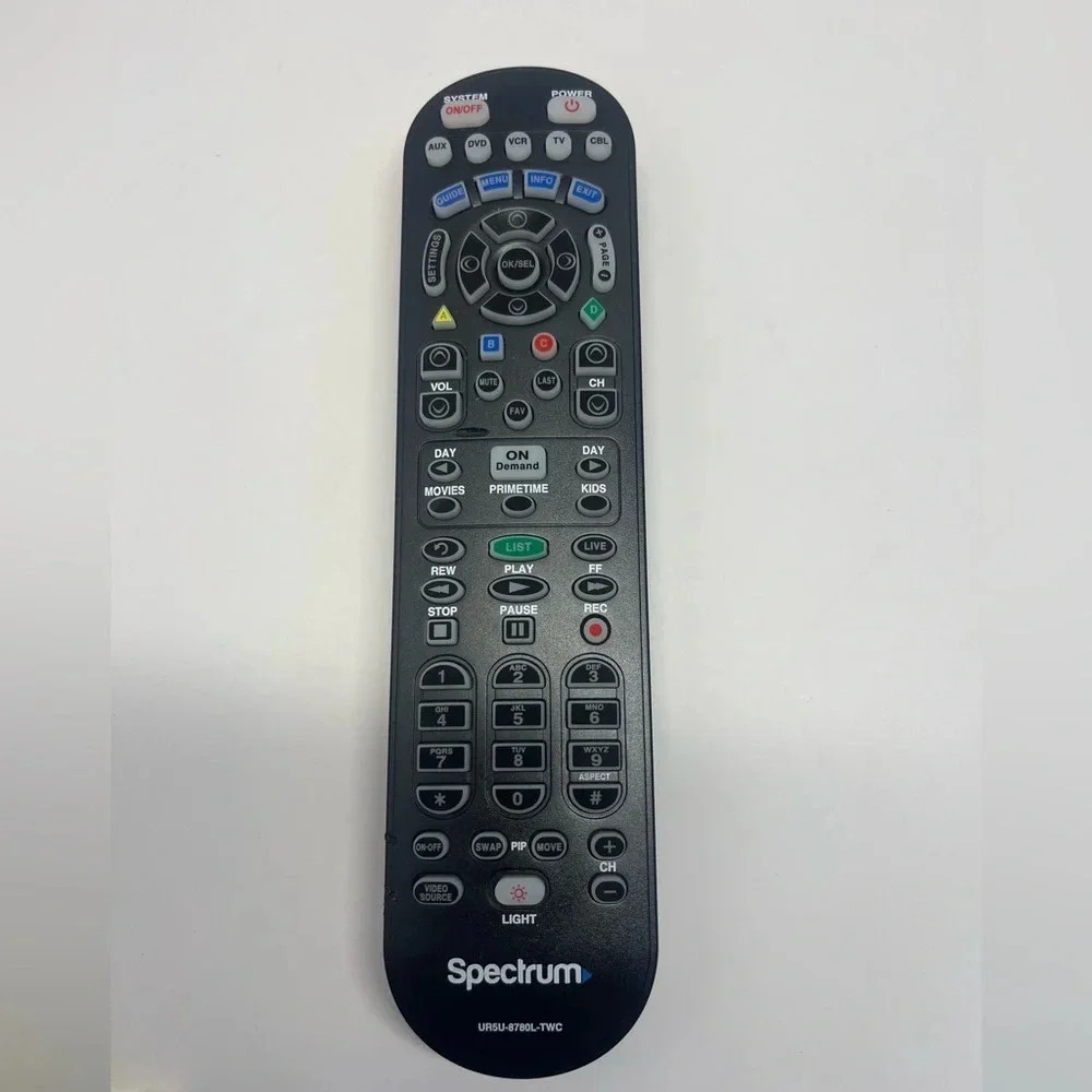 Spectrum remote control UR5U-8780L-TWC tv universal remote clean tested black